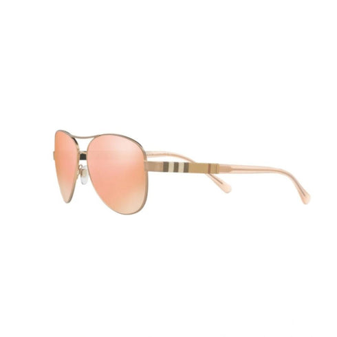 Burberry Women Sunglasses Light Gold Brown Gradient Pilot BE3080-12357J